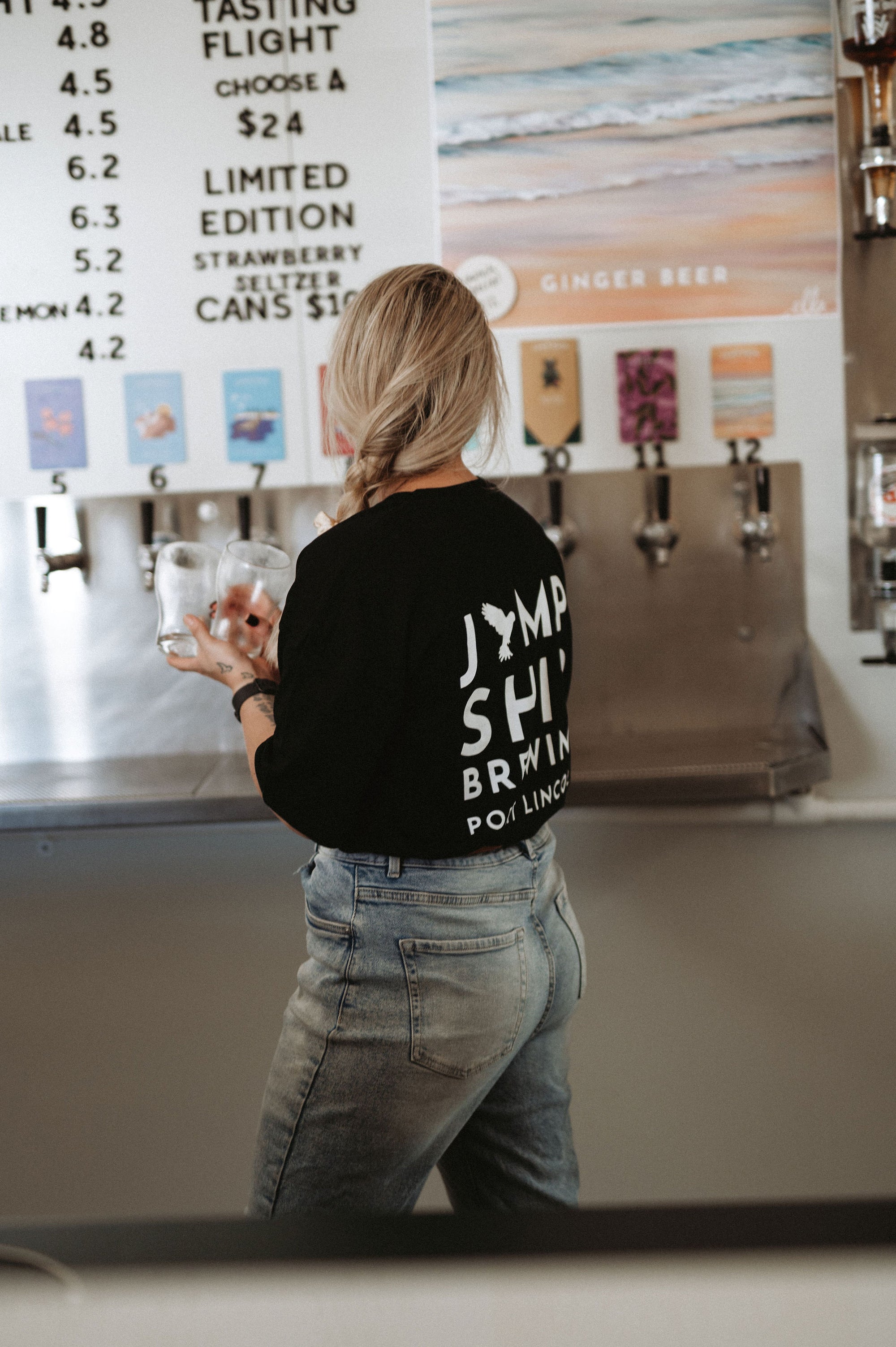 Jump Ship Brewing Block Tee Black
