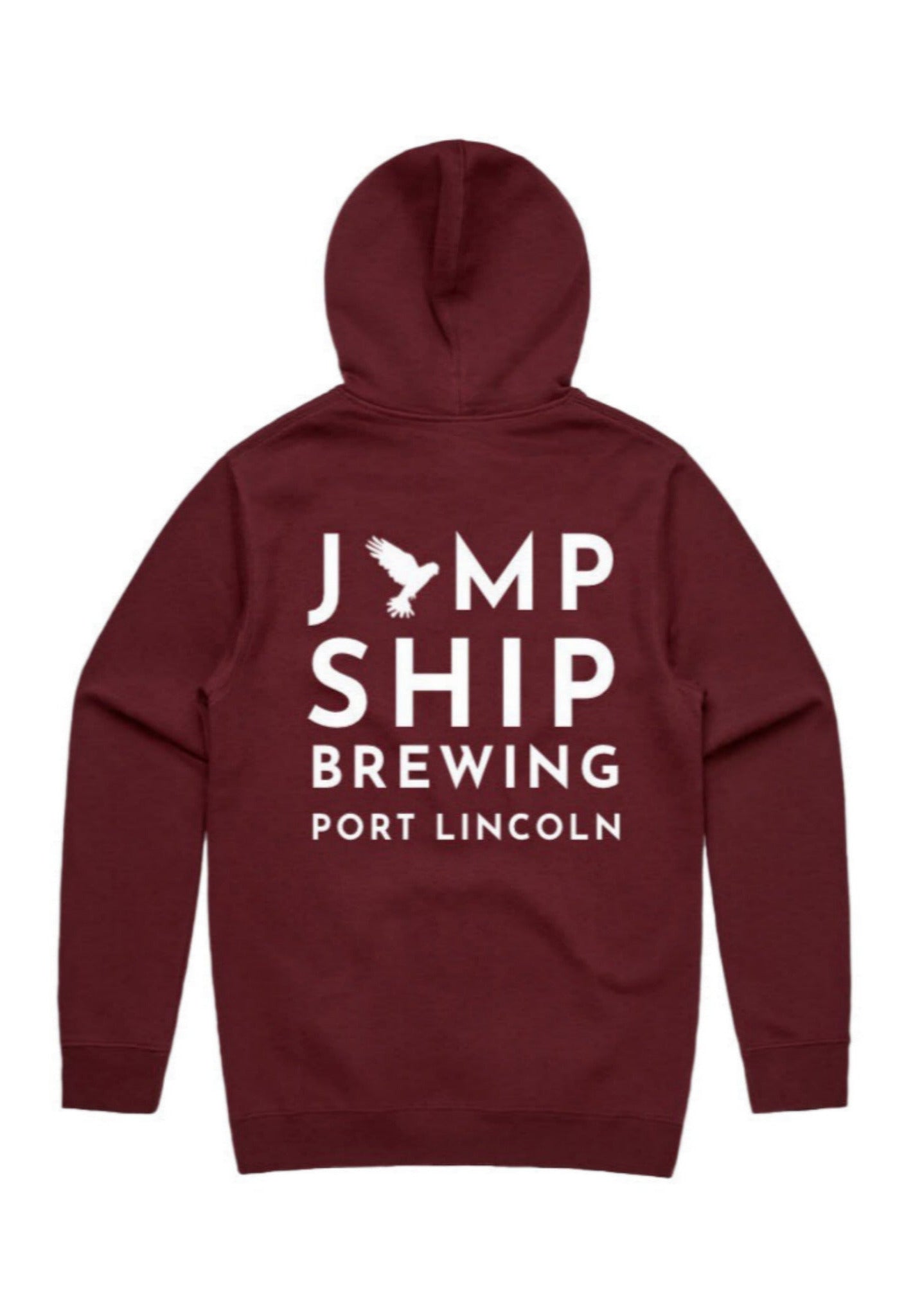 Jump Ship Brewing Block Burgundy Hood